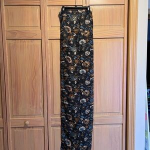 Black patterned silk scarf